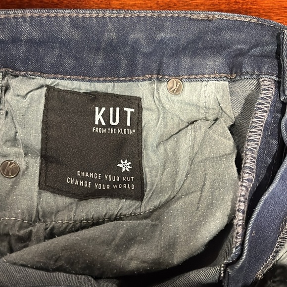 Kut Womens Jeans 6 Dark Wash Mia Toothpick Skinny Zip/Button Fly Raw Hem Trendy - Picture 9 of 14